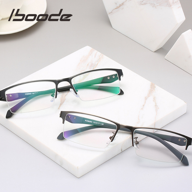 Okulary Iboode krótkowzroczne, dioptria -1.0 do -3.5, półramki, dla mężczyzn i kobiet, idealne dla studentów - tanie ubrania i akcesoria