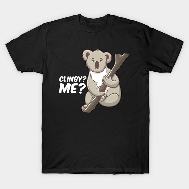 Koszulka męska z krótkim rękawem Cute Clingy Me - Koala dla miłośników zwierząt - tanie ubrania i akcesoria