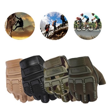 Męskie rękawice wojskowe bez palców do pracy na zewnątrz - taktyczne rękawice antypoślizgowe dla polowań, jazdy rowerem górskim i motocykla