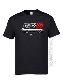 T-shirt męski AE86 Initial D - japońska klasyka JDM, GTR - 100% bawełna, samochody, klasyczny styl
