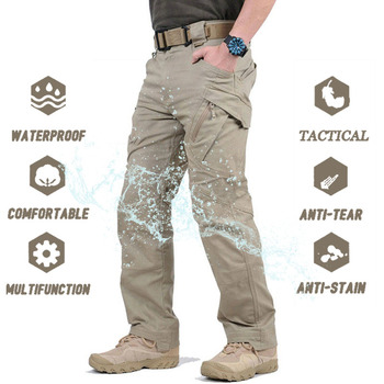 Spodnie taktyczne męskie do wędrówek pieszych, wielozadaniowe, wodoodporne
