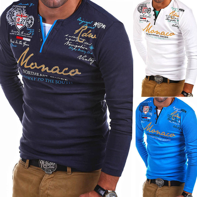 Męska koszula polo ZOGAA z długimi rękawami o modnej osobowości mody - tanie ubrania i akcesoria