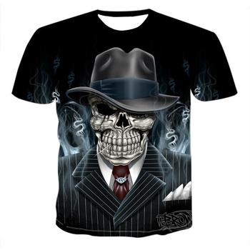 Koszulka męska T-shirt Z nadrukiem Czaszka 2020 Gothic Lato