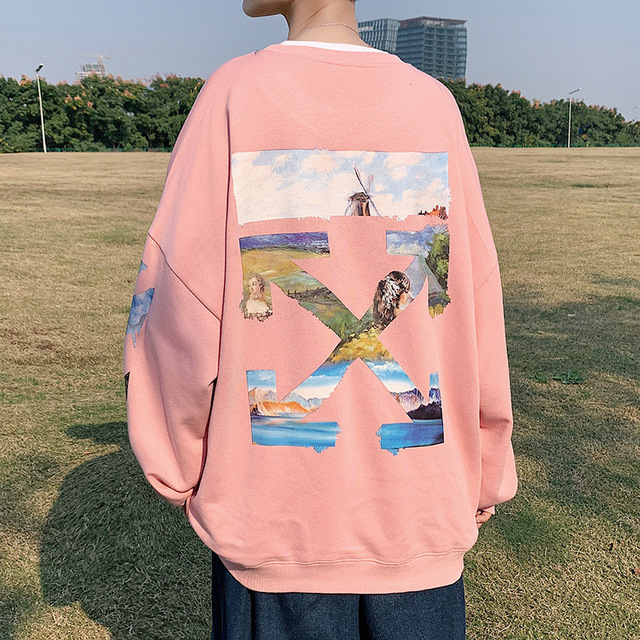 Męska bluza z kapturem LIFENWENNA - nowa kolekcja jesień, nadruki Harajuku, casualowy styil, o-neck, streetwear - tanie ubrania i akcesoria