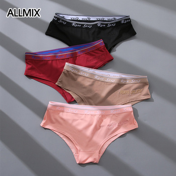 Majtki bezszwowe ALLMIX M-XL, bawełniana bielizna damskie, niski wzrost, komfortowa, sexy, Sport Tanga