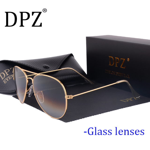 Okulary przeciwsłoneczne DPZ ze szklanymi soczewkami gradientu dla kobiet i mężczyzn, 58 mm, lustrzane, G15, marki Rayeds - model 2020, UV400 - tanie ubrania i akcesoria