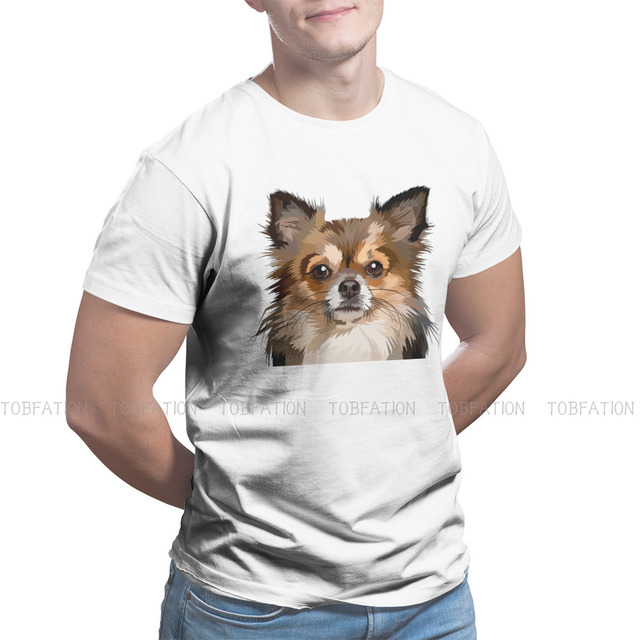 Koszulka męska Chihuahua Pet dla miłośników psów, długość włosów, wysoka jakość - tanie ubrania i akcesoria