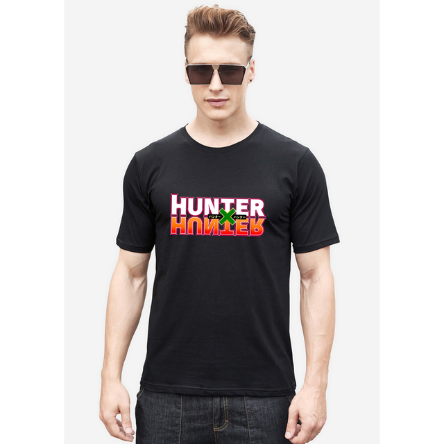 Nowy projekt koszulki męskiej z krótkim rękawem Hunter X Hunter Anime w rozmiarze Plus Size - tanie ubrania i akcesoria