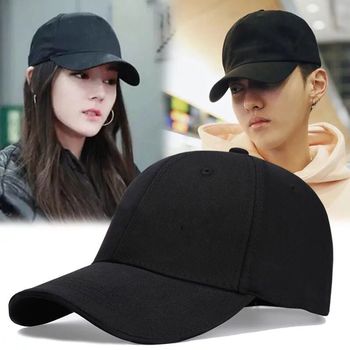 Unisex czarna czapka z daszkiem wysokiej jakości, styl Korea lato/jesień 2021, sportowa baseballówka Gorras Mujer