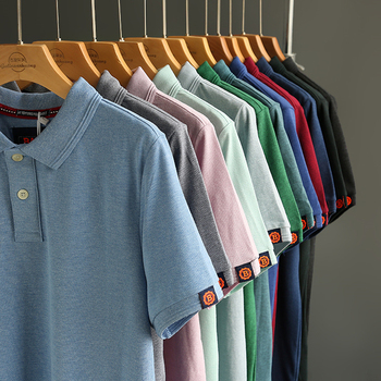 Letnia męska koszulka Polo z krótkim rękawem, 9 kolorów, biznesowy styl, wygodna i miękka, ciemnoniebieska, rozmiar M-XXXL