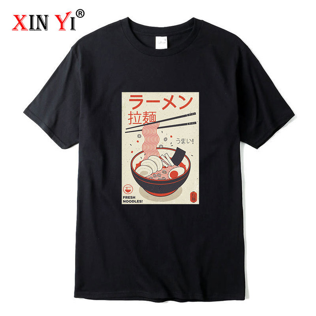 Męska koszulka XIN YI z motywem Anime, wysoka jakość, 100% bawełna, letnia, casualowa, luźna, z okrągłym dekoltem, bluza męska z nadrukiem Anime - tanie ubrania i akcesoria