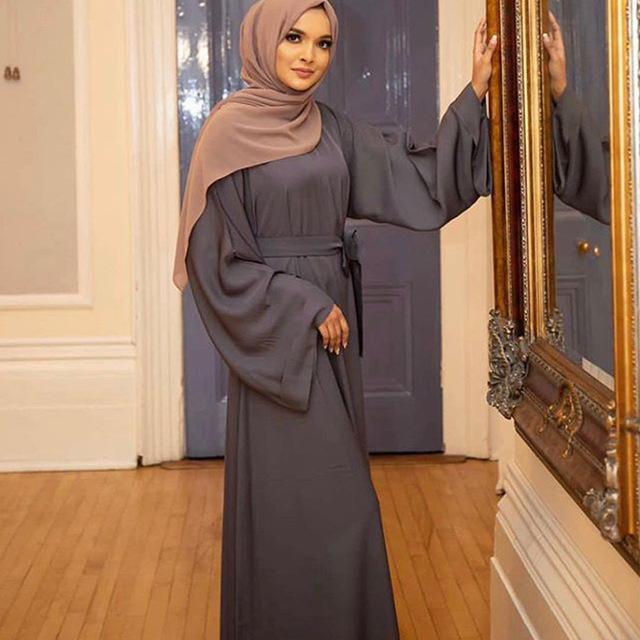 Arabski Turecki Jilbab Dubaj - Długie Sukienki Muzułmańskie - Islamska Odzież - 9 Kolorów - Najnowsze Projekty - Prosty Abaya - tanie ubrania i akcesoria