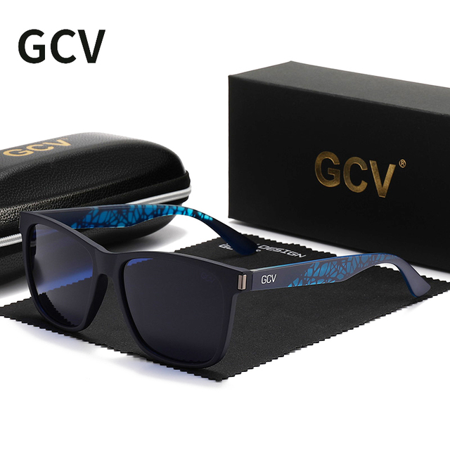 Okulary przeciwsłoneczne GCV 2021 New Fashion Design - ultralekka ramka kwadratowa TR90 - polaryzowane - męskie i damskie - kolor żółwia - sport i turystyka - tanie ubrania i akcesoria