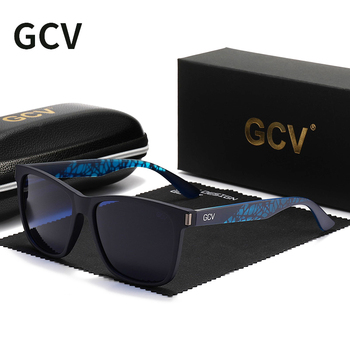 Okulary przeciwsłoneczne GCV 2021 New Fashion Design - ultralekka ramka kwadratowa TR90 - polaryzowane - męskie i damskie - kolor żółwia - sport i turystyka