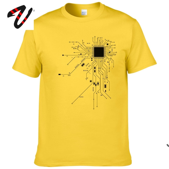 Męska koszulka z motywem serca Nerd Freak - Procesor komputerowy Core T-Shirt, idealna na jesień - tanie ubrania i akcesoria