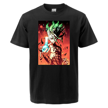 Casual T-shirt męski z nadrukiem Anime Dr. Stone Ishigami Senkuu 2021