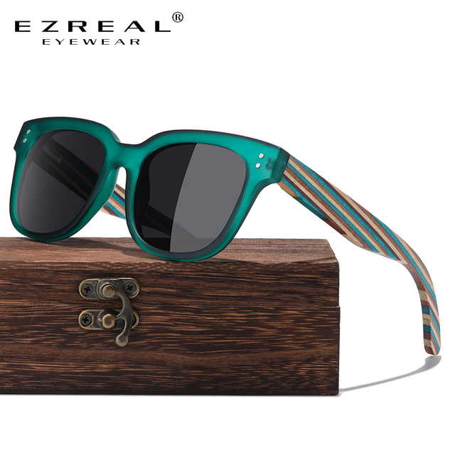 Okulary przeciwsłoneczne EZREAL DESIGN ręcznie wykonane z naturalnego drewna Oculo S5089 męskie i damskie kolorowe okulary - tanie ubrania i akcesoria