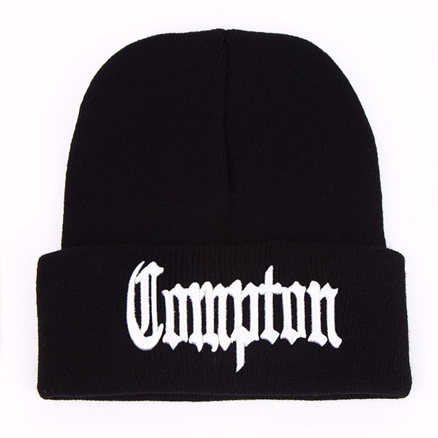 Nowa czapka zimowa z dzianiny hip hop gangsta, wzór zachodniej plaży Skullies bonnet - tanie ubrania i akcesoria