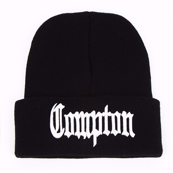 Nowa czapka zimowa z dzianiny hip hop gangsta, wzór zachodniej plaży Skullies bonnet