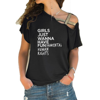 Letnia koszulka damska z krótkim rękawem i wiązaniem na przekos to podstawowe prawa człowieka