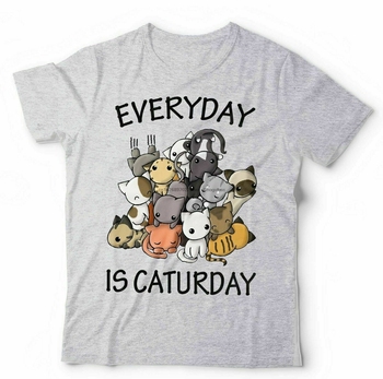 Koszulka Codziennie jest Caturday Unisex - Koty Kitten Kawaii