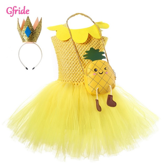 Magiczna torba dla dzieci Costume Happy dziecko Cartoon Tutu Dress Yellow - tanie ubrania i akcesoria