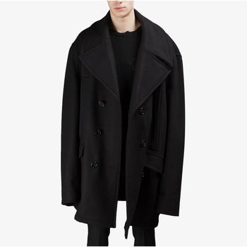 Płaszcz wełniany kaszmir oversize, średniej długości, idealny na jesień i zimę