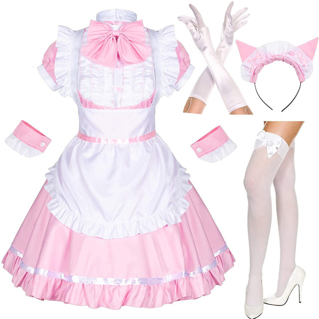 Słodka Gothic Lolita sukienka dla kobiet w stylu pokojówki Anime K-on - tanie ubrania i akcesoria