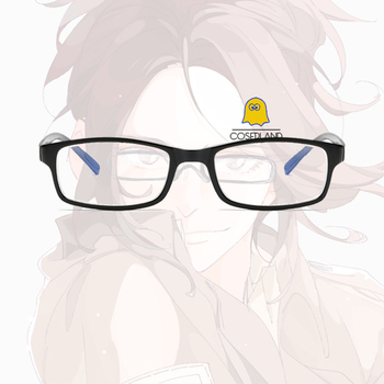 Okulary Anime Cosplay atak na Titan Hanji Zoe - grube okulary, akcesoria Mardi Gras dla dorosłych chłopców