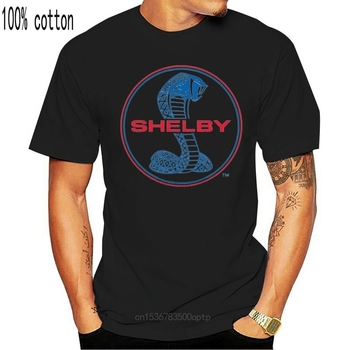 Koszulka męska Nowy Frog Shelby z logiem samochodu, niebiesko-czerwony motyw, krótki rękaw 2021, moda Hip Hop