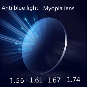 Soczewki optyczne blokujące niebieskie światło - żywica 1.56, 1.61, 1.67, 1.74