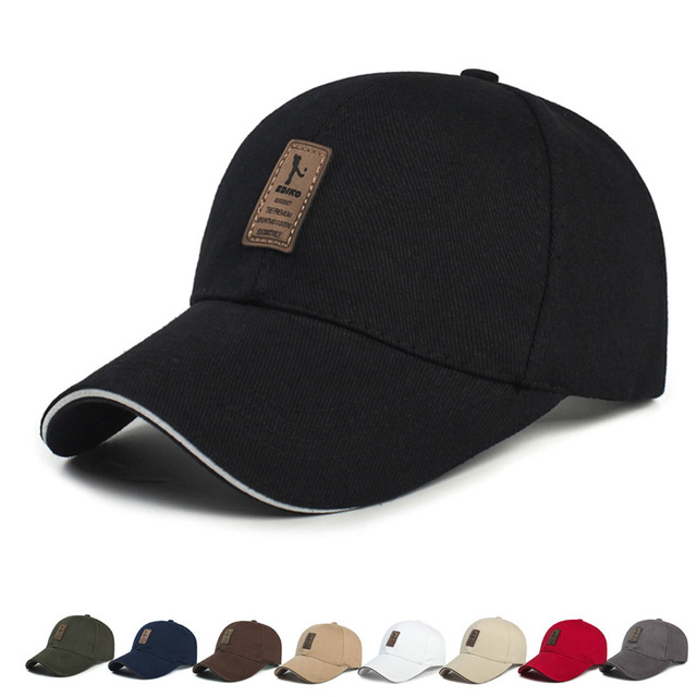 Męska czapka z daszkiem Snapback - jednokolorowa, regulowana, idealna na co dzień - tanie ubrania i akcesoria