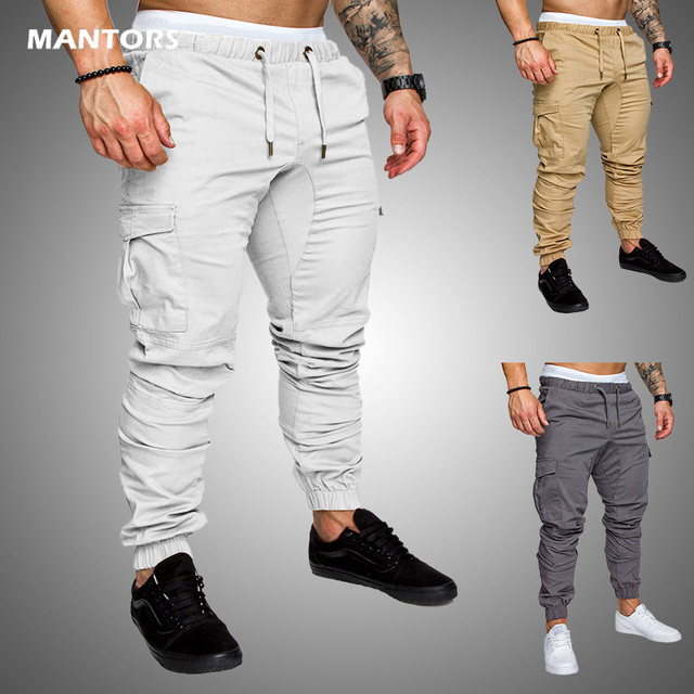 Męskie spodnie Harem Joggers Solid Color Streetwear 2021 - tanie ubrania i akcesoria