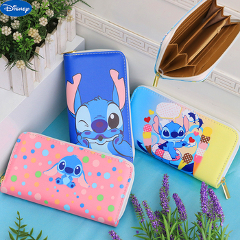 Portfel Disney Lilo Stitch Anime - długi, śliczny portfel dla każdego - mężczyzn, kobiet, chłopców i dziewcząt - prezent unisex z kieszonką na monety