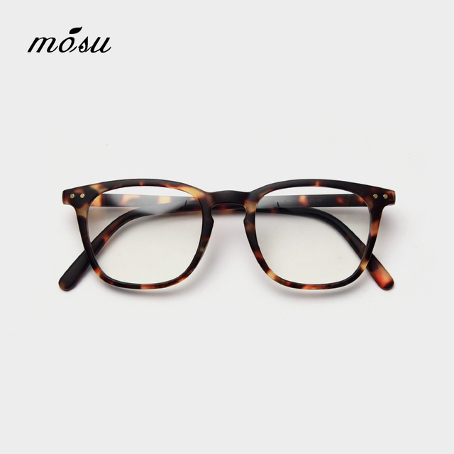 Męskie okulary korekcyjne MS DESIGN - ultralekka, tytanowa ramka w modnym kwadratowym stylu S2001 - tanie ubrania i akcesoria