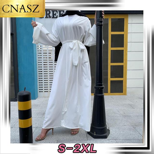 Kardigan Kimono - 2020 najnowszy model z prostym przodem, otwarty, jednolity kolor - Islamska odzież dla muzułmanek w stylu dubajskim Abaya - tanie ubrania i akcesoria
