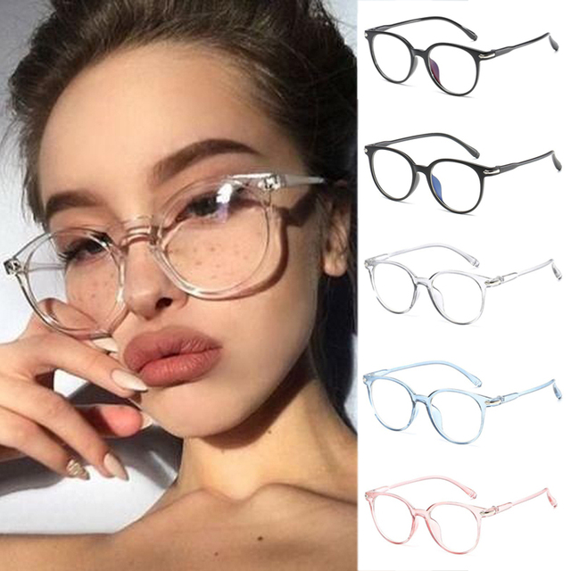Okulary ramka kobiety ultralekkie, kocie oczy, przezroczyste soczewki, czarny różowy niebieski Oculos Unisex - tanie ubrania i akcesoria