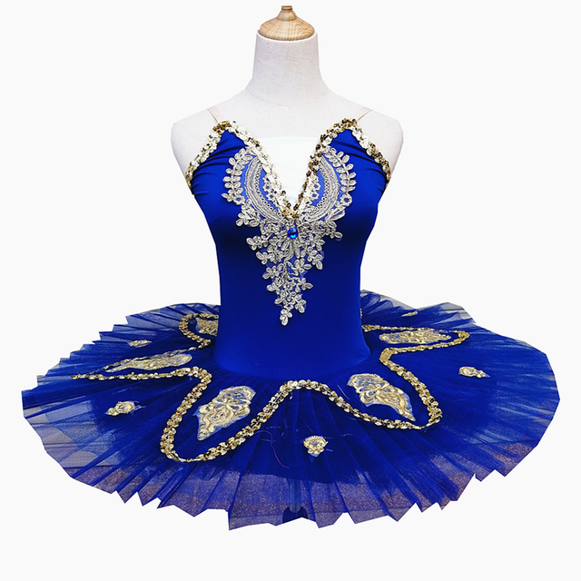 Sukienka baletowa dla dziewczynek RoyalBlue Tutu cekinowa dziecięca odzież do tańca brzucha tancerki na występ kostiumy 2020 - tanie ubrania i akcesoria