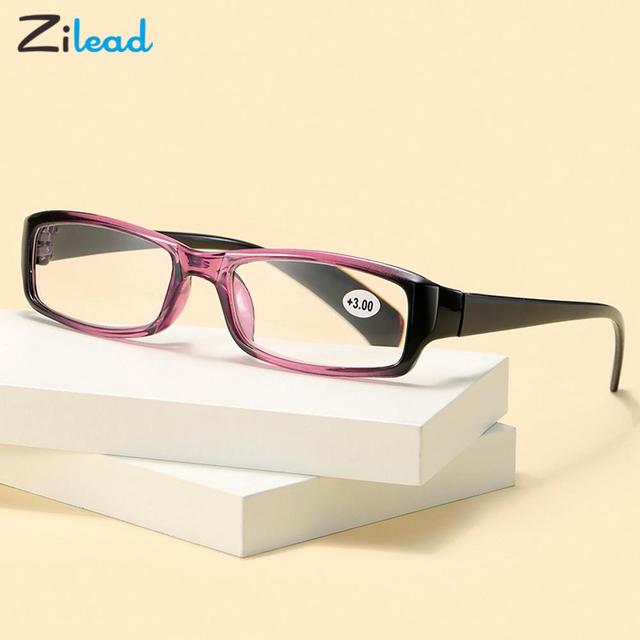 Okulary do czytania Zilead Mini Square dla kobiet i mężczyzn w różnych dioptriach: +1, +1.5, +2, +2.5, +3, +3.5, +4 - tanie ubrania i akcesoria