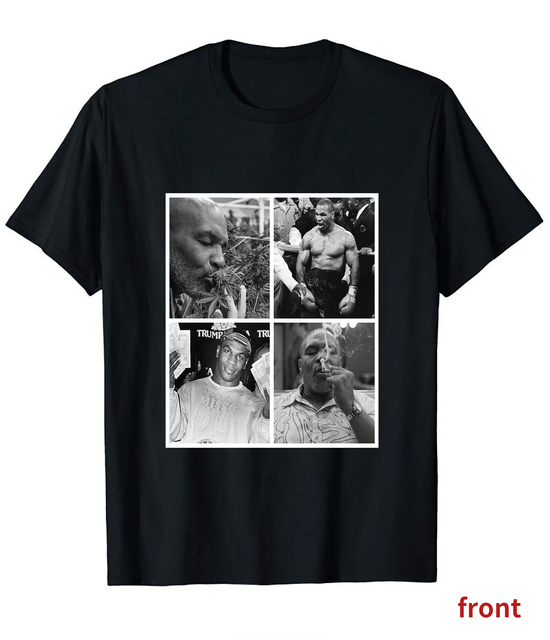 Koszulka męska O-neck Mike Tyson Iron Fist - letnia, bawełniana koszulka z krótkim rękawem i bokserką sylwetką - tanie ubrania i akcesoria