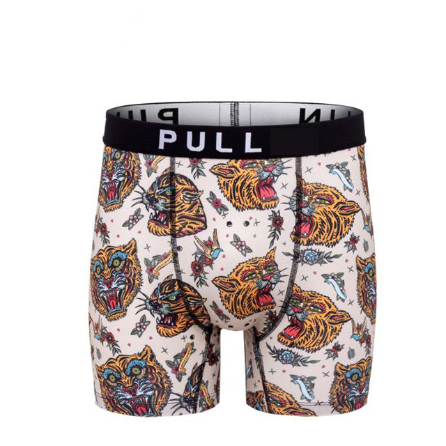 Nowość 2021 - Seksowne męskie bokserki z motywem tygrysa Leica, w stylu CARTOON PULL - tanie ubrania i akcesoria