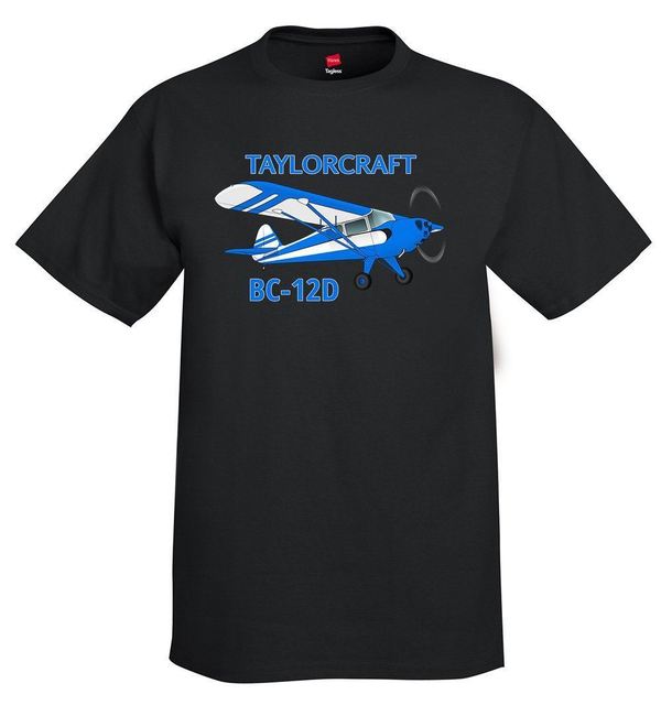 Nowy letni T-shirt męski z motywem samolotu Taylorcraft BC-12D - tanie ubrania i akcesoria