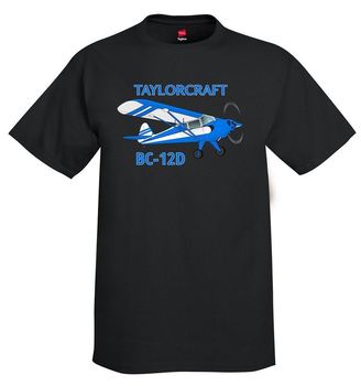 Nowy letni T-shirt męski z motywem samolotu Taylorcraft BC-12D
