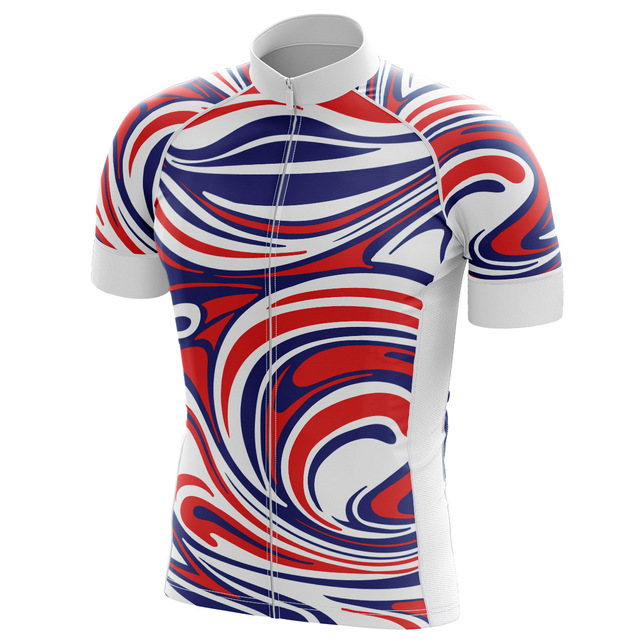 Męska koszulka sportowa Triathlon z czeskim wzorem flagi narodowej na trójkącie rowerowej koszulki sportowej - tanie ubrania i akcesoria