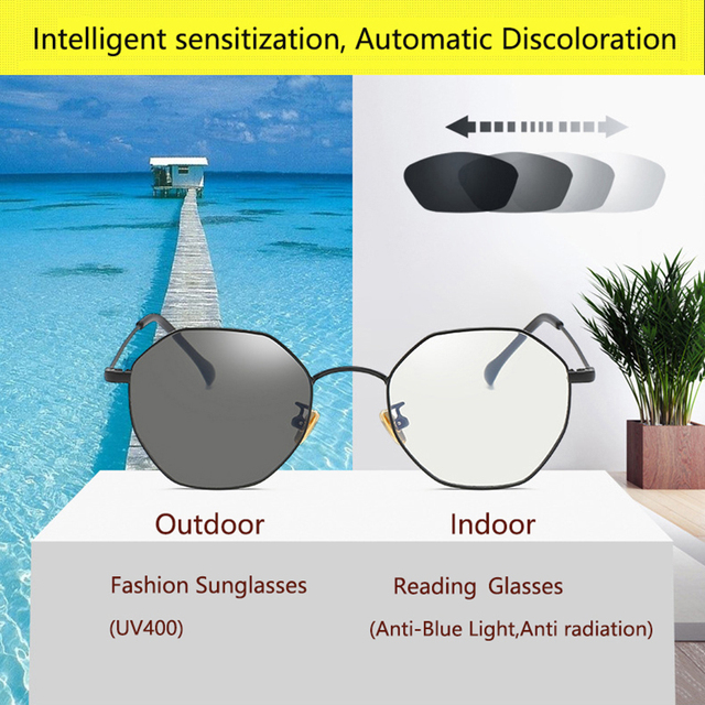 Okulary do blokowania UV z filtrem przeciwsłonecznym, zmniejszające zmęczenie oczu, fotochromowe, dla graczy, unisex - tanie ubrania i akcesoria