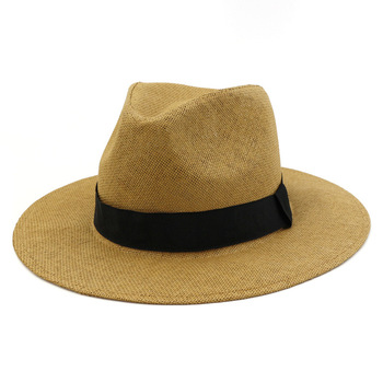 Kapelusz letni - wstążka - klasyczny - dorywczy - przeciwsłoneczny - khaki - czarny - plaża - podróż - damski - kapelusz przeciwsłoneczny - dla kobiet