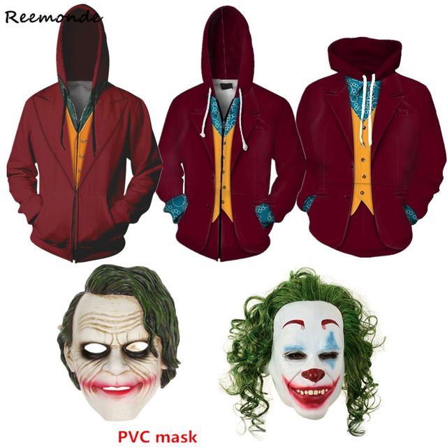 Nowy kostium mężczyźni Joker Joaquina Phoenixa z filmu Joker - tanie ubrania i akcesoria