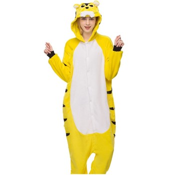 Tygrys Onesie piżama Kigurumi - dwa wzory, idealne na Halloween dla całej rodziny (damska)
