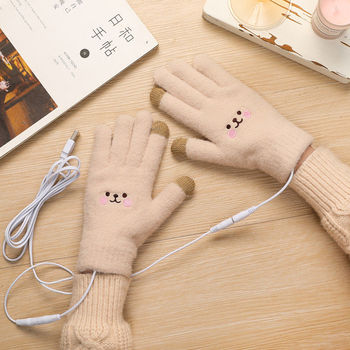 Ciepłe elektryczne rękawiczki zasilane przez USB, idealne na zimę - para dla mężczyzn i kobiet