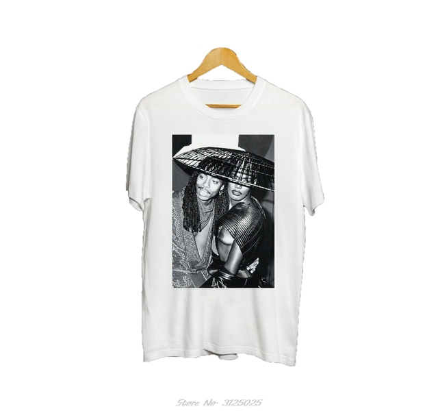 Koszulka męska Retro Vintage Rick James & Grace Jones - Streetwear, bawełna - tanie ubrania i akcesoria